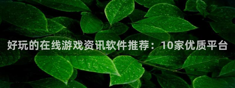 杜邦娱乐平台官网注册：好玩的在线游戏资讯软件推荐：10家优质